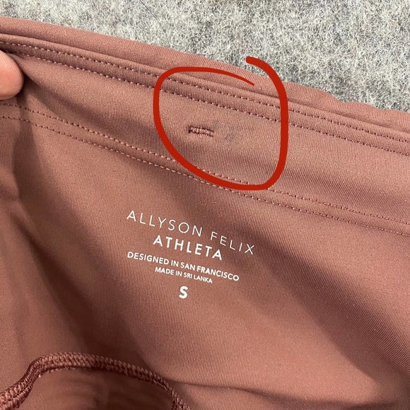 Athleta x Allyson Felix Leggings Small Mauve Pink Legend High Rise Limited - Picture 16 of 16